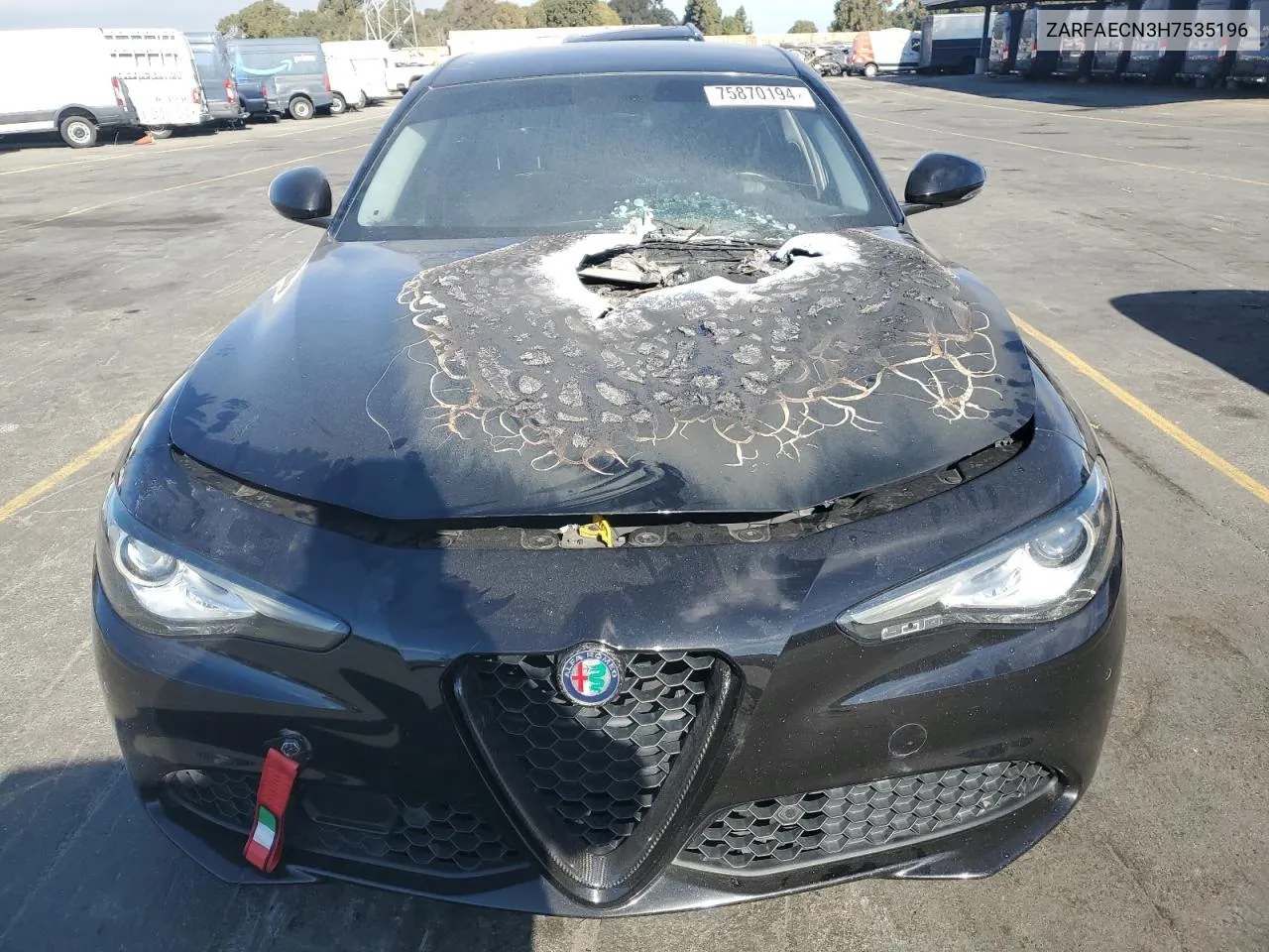 2017 Alfa Romeo Giulia Ti VIN: ZARFAECN3H7535196 Lot: 75870194