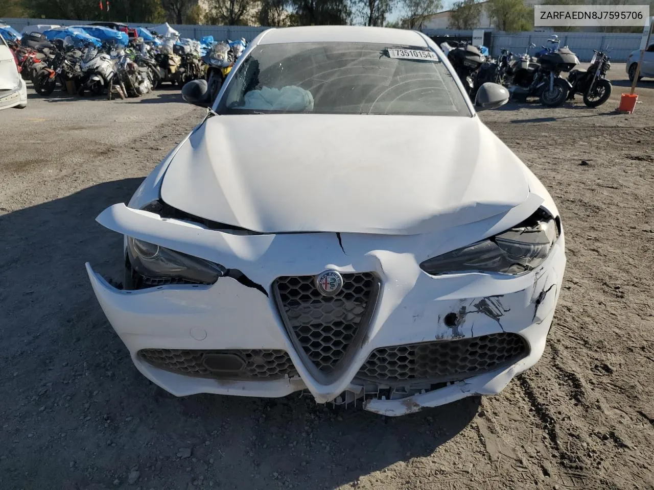 2018 Alfa Romeo Giulia Q4 VIN: ZARFAEDN8J7595706 Lot: 73510154