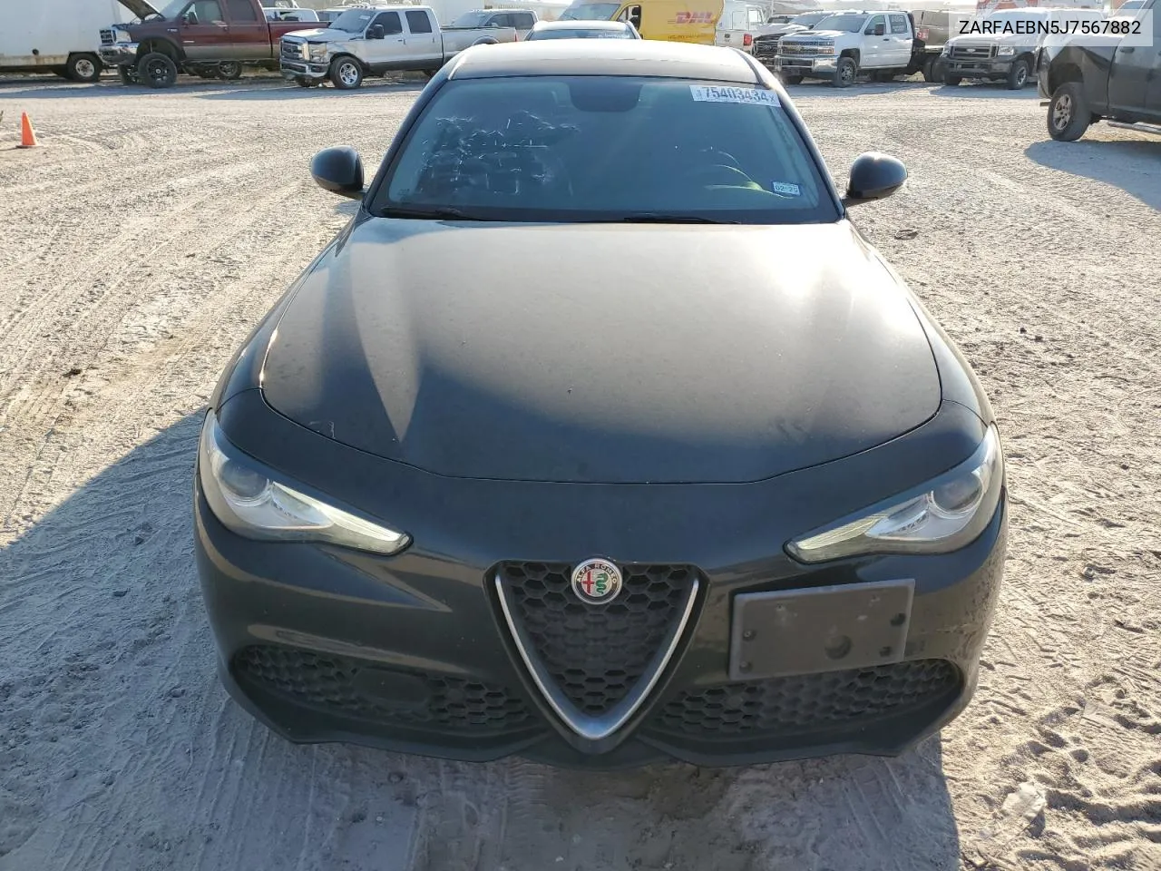 2018 Alfa Romeo Giulia VIN: ZARFAEBN5J7567882 Lot: 75403434