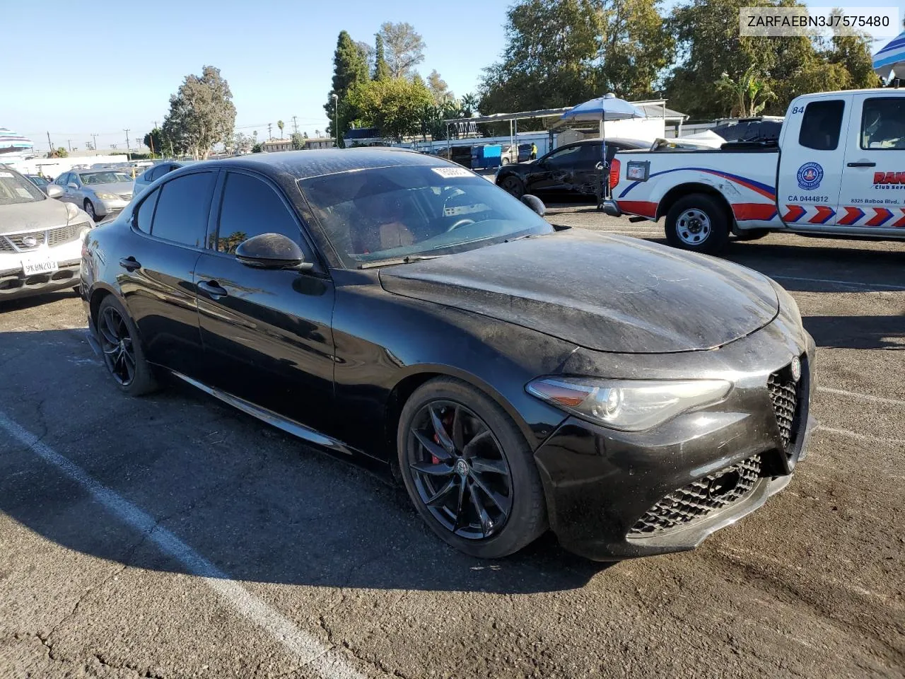 2018 Alfa Romeo Giulia VIN: ZARFAEBN3J7575480 Lot: 78506614