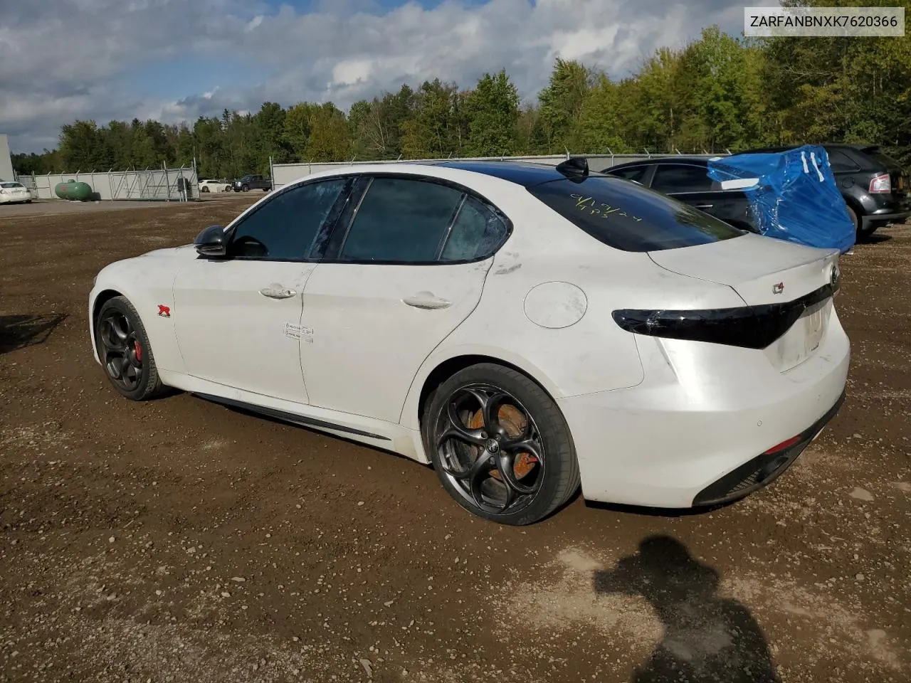 2019 Alfa Romeo Giulia Ti VIN: ZARFANBNXK7620366 Lot: 72139214