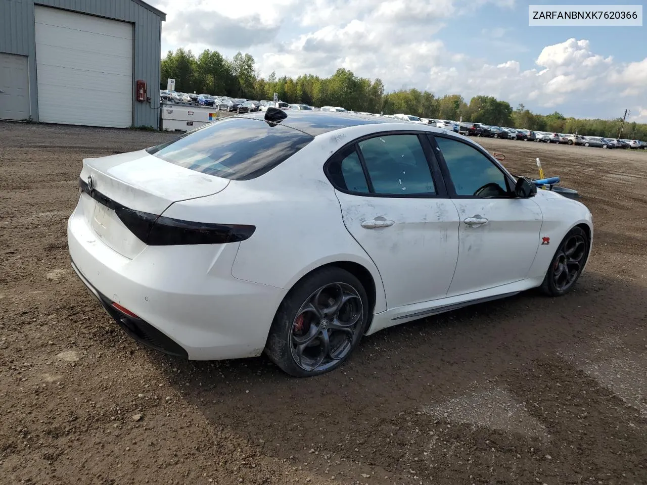 2019 Alfa Romeo Giulia Ti VIN: ZARFANBNXK7620366 Lot: 72139214