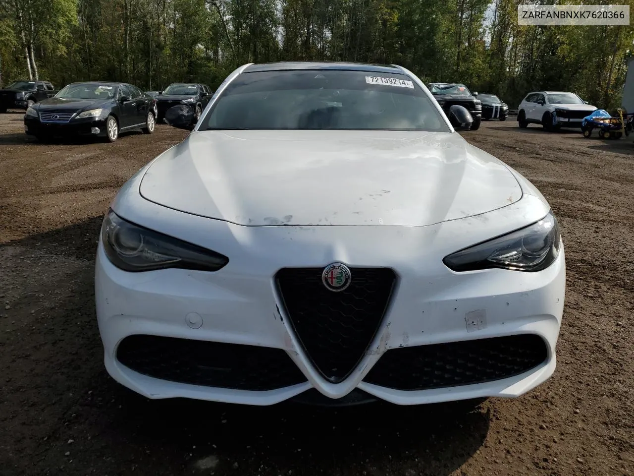 2019 Alfa Romeo Giulia Ti VIN: ZARFANBNXK7620366 Lot: 72139214