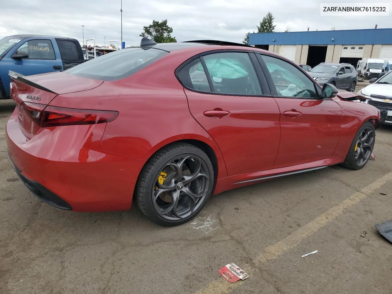 2019 Alfa Romeo Giulia Ti VIN: ZARFANBN8K7615232 Lot: 72543164