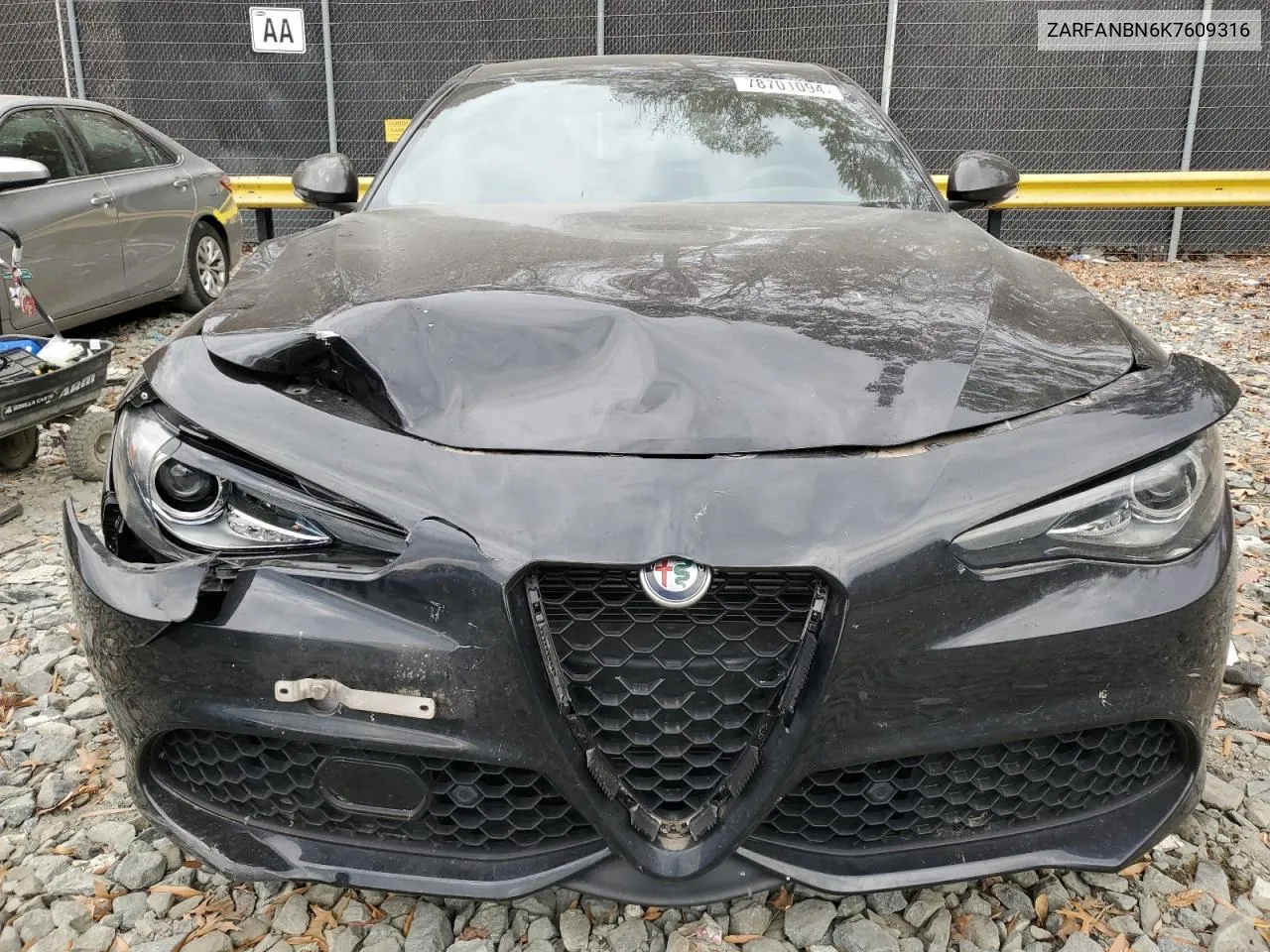 2019 Alfa Romeo Giulia Ti VIN: ZARFANBN6K7609316 Lot: 78701094