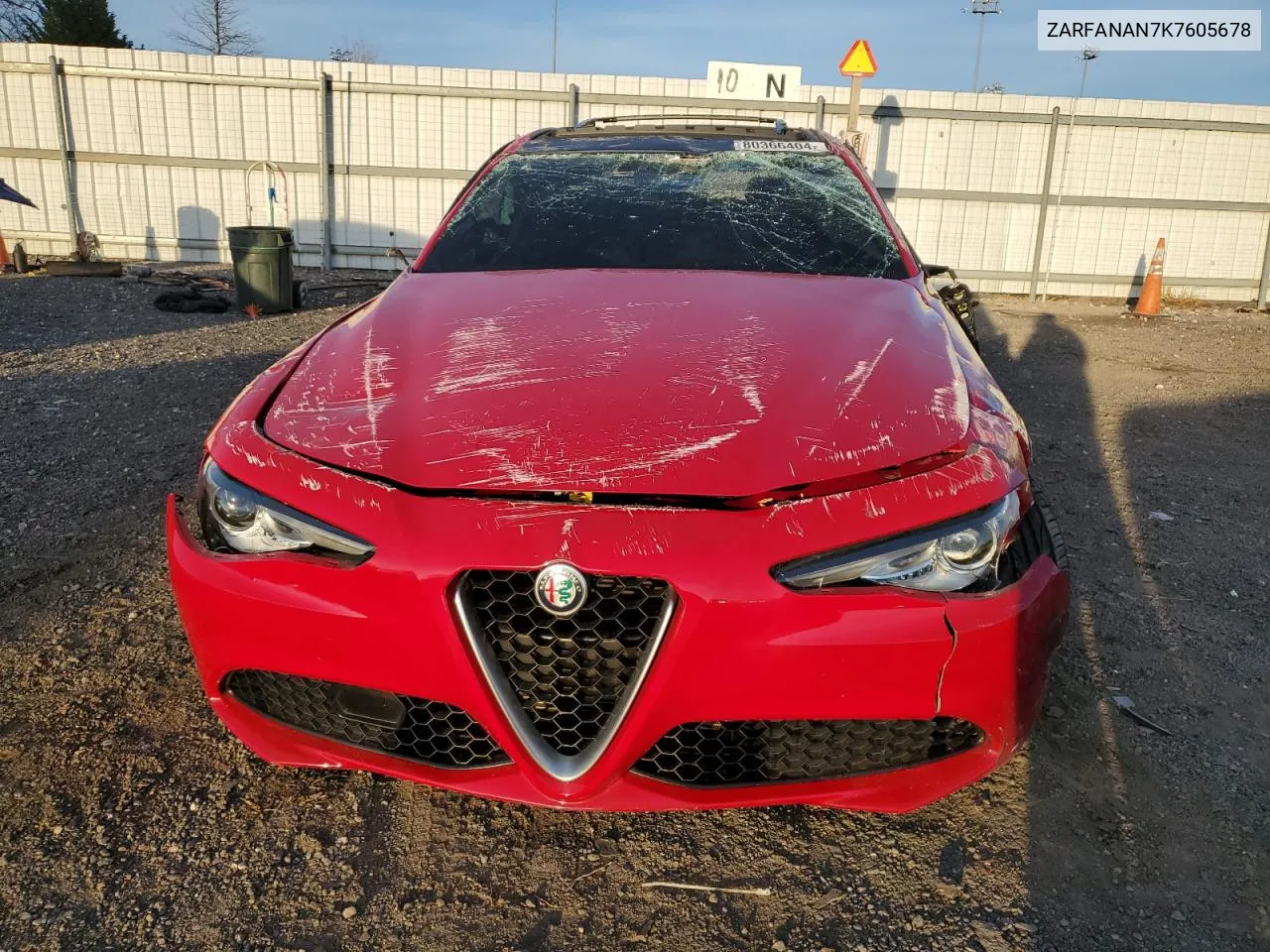 2019 Alfa Romeo Giulia VIN: ZARFANAN7K7605678 Lot: 80366404