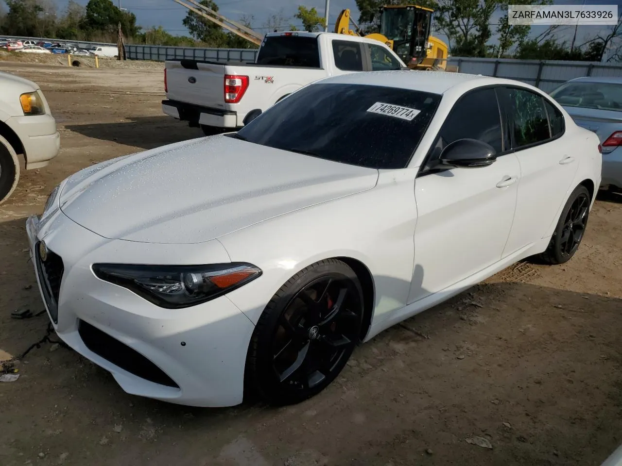 2020 Alfa Romeo Giulia VIN: ZARFAMAN3L7633926 Lot: 74269774