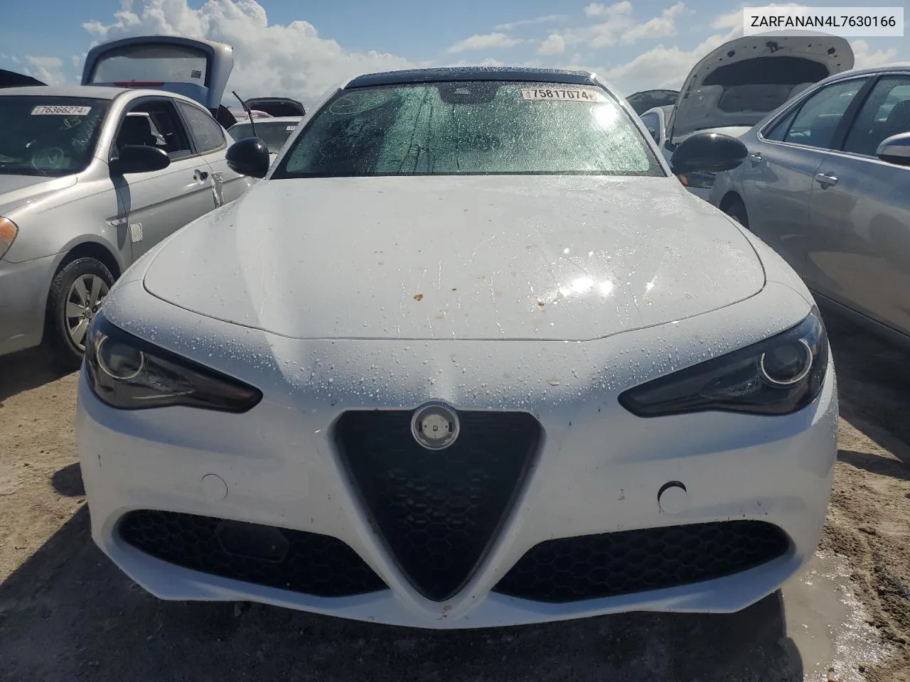 2020 Alfa Romeo Giulia VIN: ZARFANAN4L7630166 Lot: 75817074