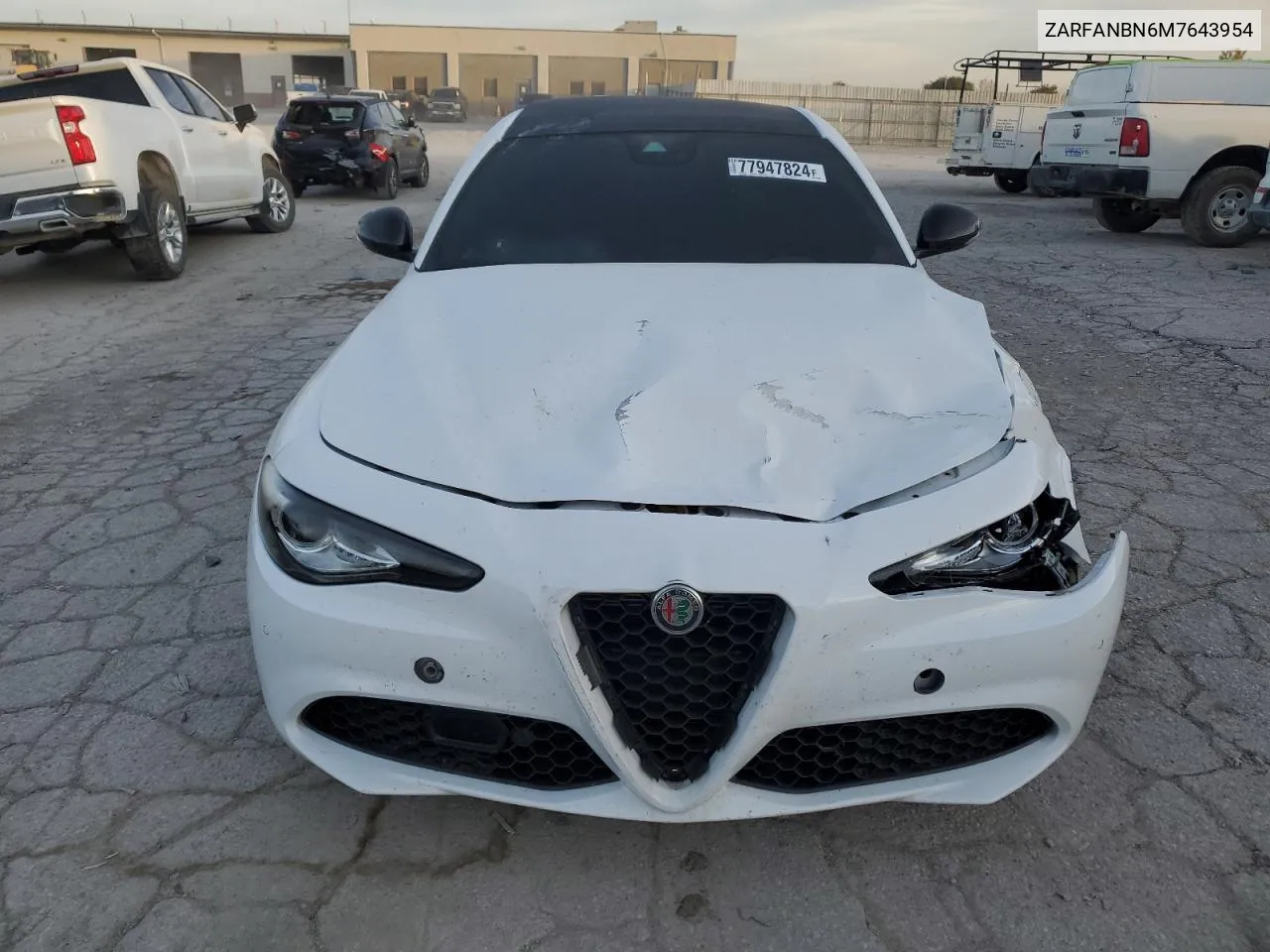 2021 Alfa Romeo Giulia Ti VIN: ZARFANBN6M7643954 Lot: 77947824