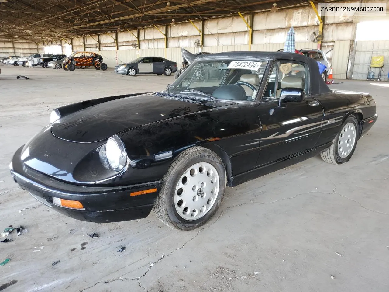 1991 Alfa Romeo Spider Veloce VIN: ZARBB42N9M6007038 Lot: 75472494