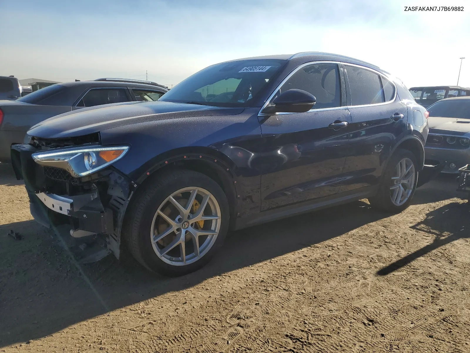 2018 Alfa Romeo Stelvio VIN: ZASFAKAN7J7B69882 Lot: 64905144