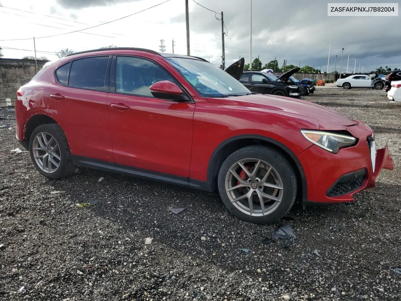 2018 Alfa Romeo Stelvio Sport VIN: ZASFAKPNXJ7B82004 Lot: 73230194