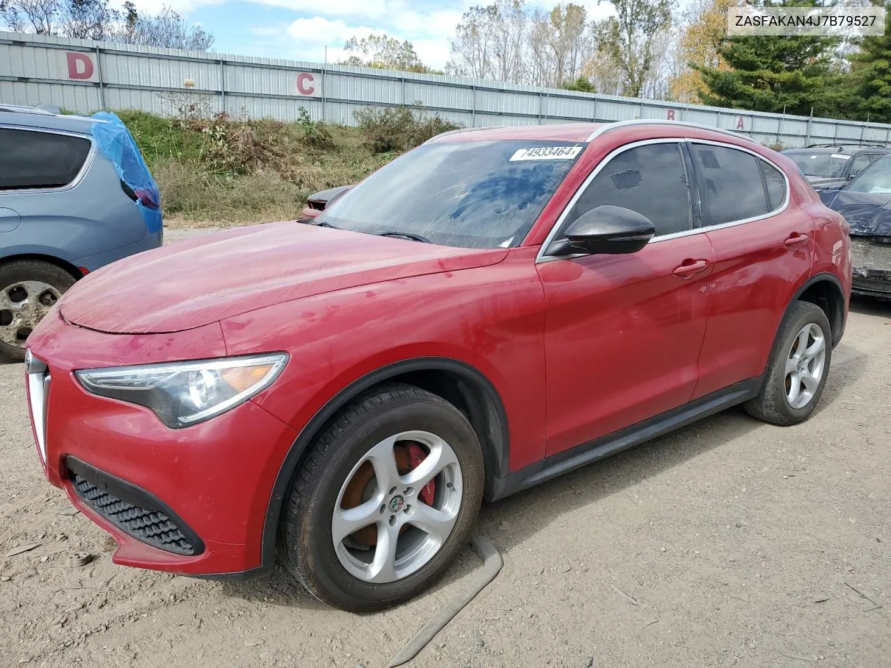 2018 Alfa Romeo Stelvio VIN: ZASFAKAN4J7B79527 Lot: 74933464