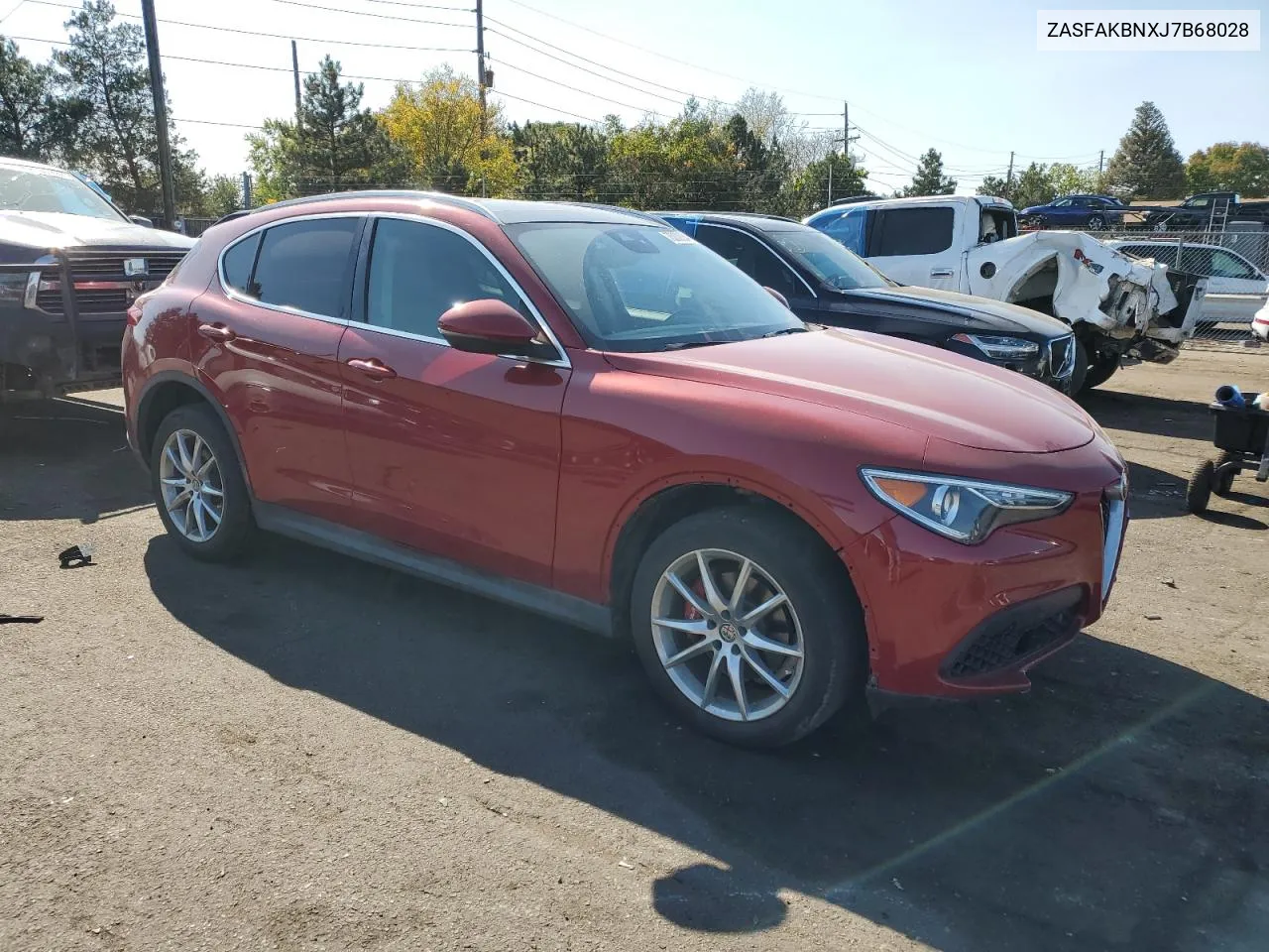 2018 Alfa Romeo Stelvio Ti VIN: ZASFAKBNXJ7B68028 Lot: 75230064