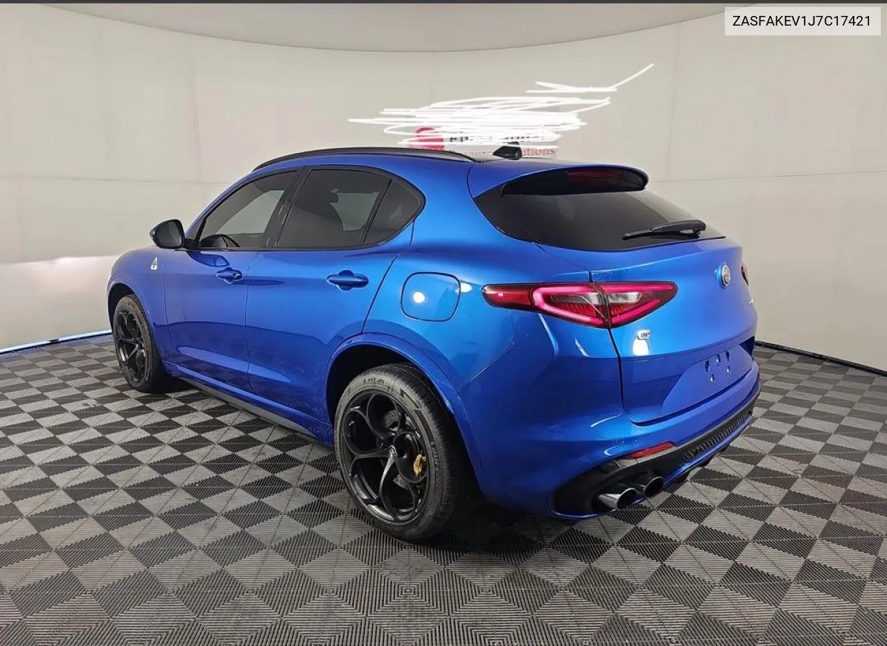 2018 Alfa Romeo Stelvio Quadrifoglio VIN: ZASFAKEV1J7C17421 Lot: 75939444