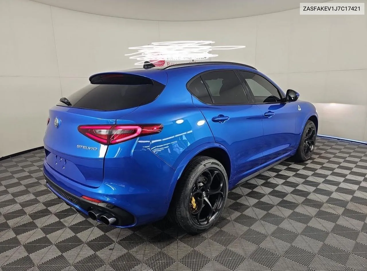 2018 Alfa Romeo Stelvio Quadrifoglio VIN: ZASFAKEV1J7C17421 Lot: 75939444