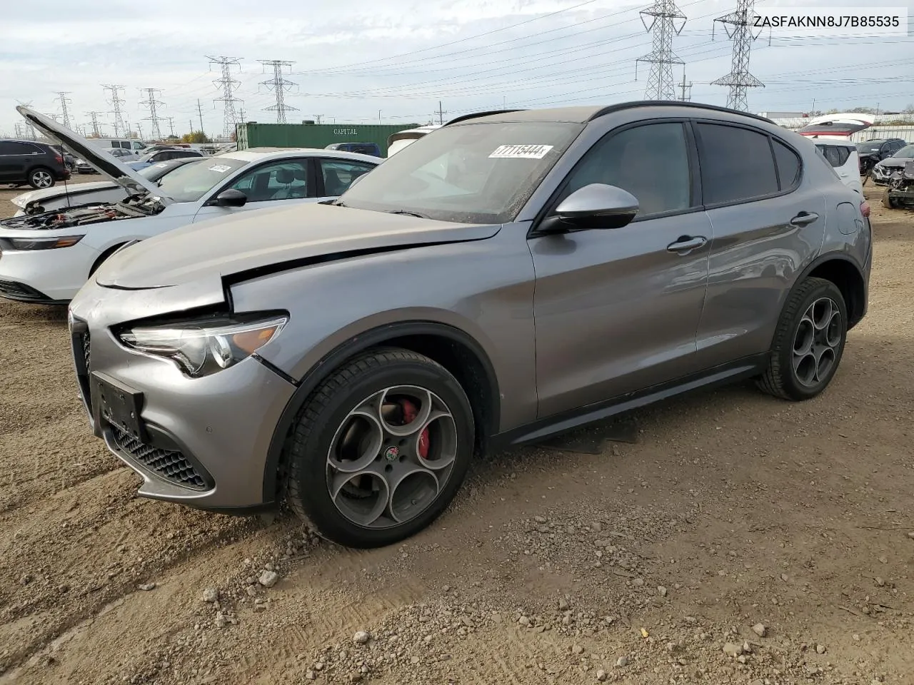 2018 Alfa Romeo Stelvio Ti Sport VIN: ZASFAKNN8J7B85535 Lot: 77115444