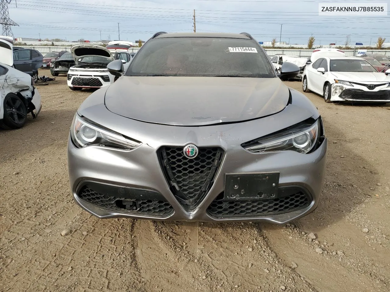 2018 Alfa Romeo Stelvio Ti Sport VIN: ZASFAKNN8J7B85535 Lot: 77115444