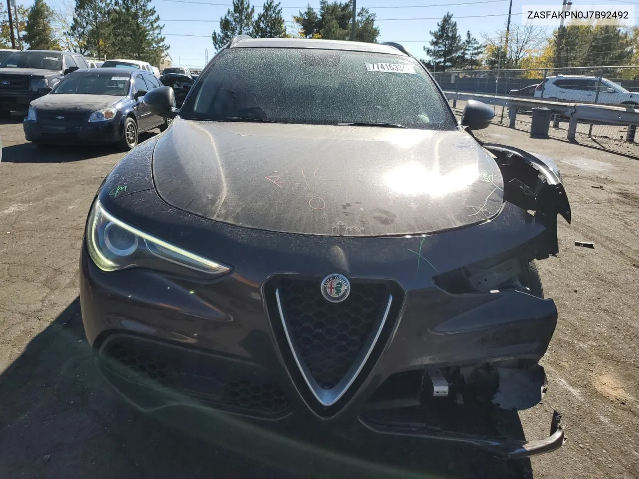 2018 Alfa Romeo Stelvio Sport VIN: ZASFAKPN0J7B92492 Lot: 77416334