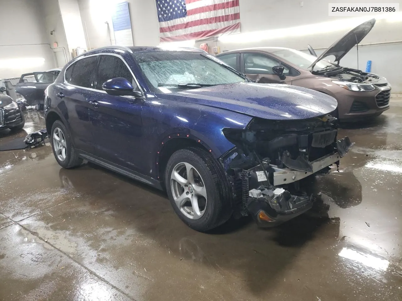 2018 Alfa Romeo Stelvio VIN: ZASFAKAN0J7B81386 Lot: 77610294