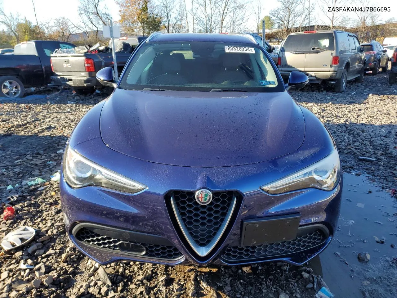 2018 Alfa Romeo Stelvio VIN: ZASFAKAN4J7B66695 Lot: 80320934