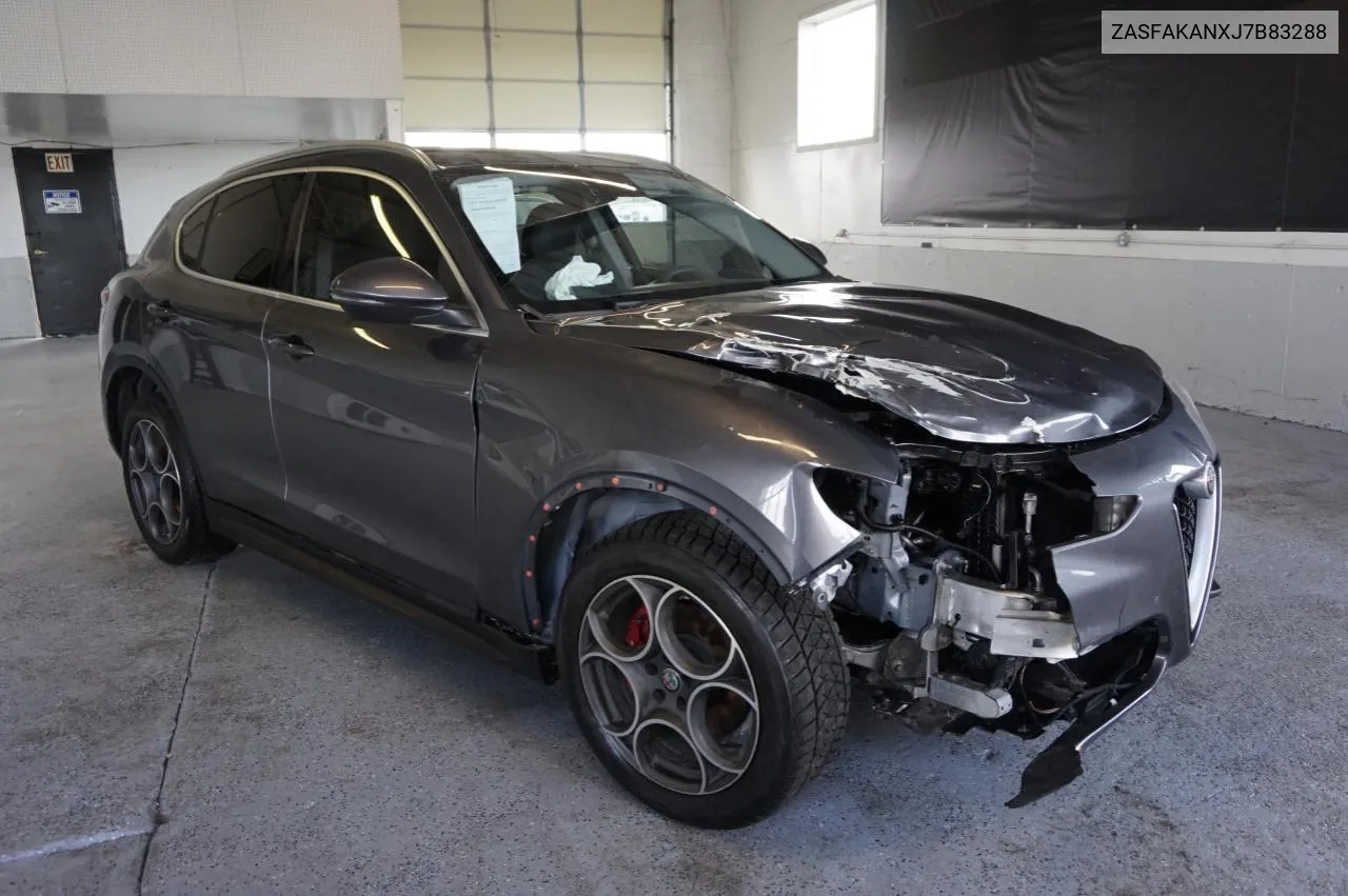 2018 Alfa Romeo Stelvio VIN: ZASFAKANXJ7B83288 Lot: 81171974