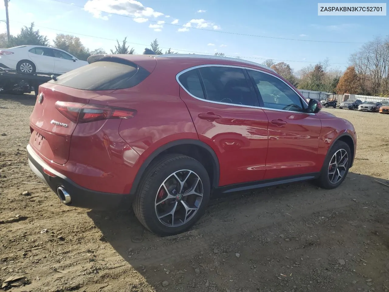 2019 Alfa Romeo Stelvio Ti VIN: ZASPAKBN3K7C52701 Lot: 78504684