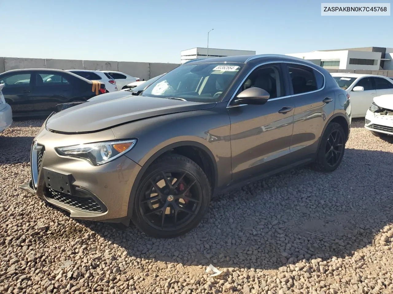 2019 Alfa Romeo Stelvio Ti VIN: ZASPAKBN0K7C45768 Lot: 80362664