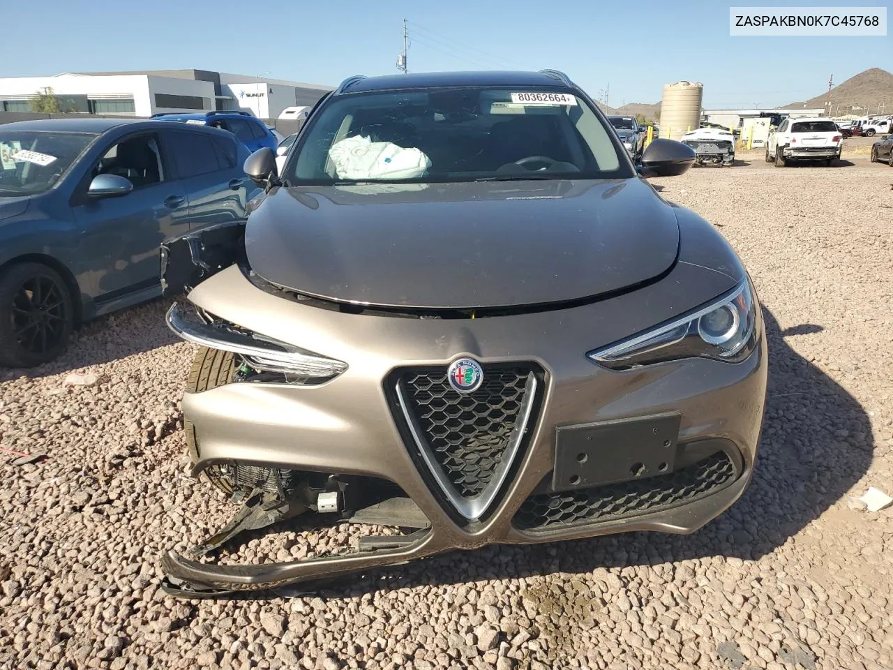 2019 Alfa Romeo Stelvio Ti VIN: ZASPAKBN0K7C45768 Lot: 80362664