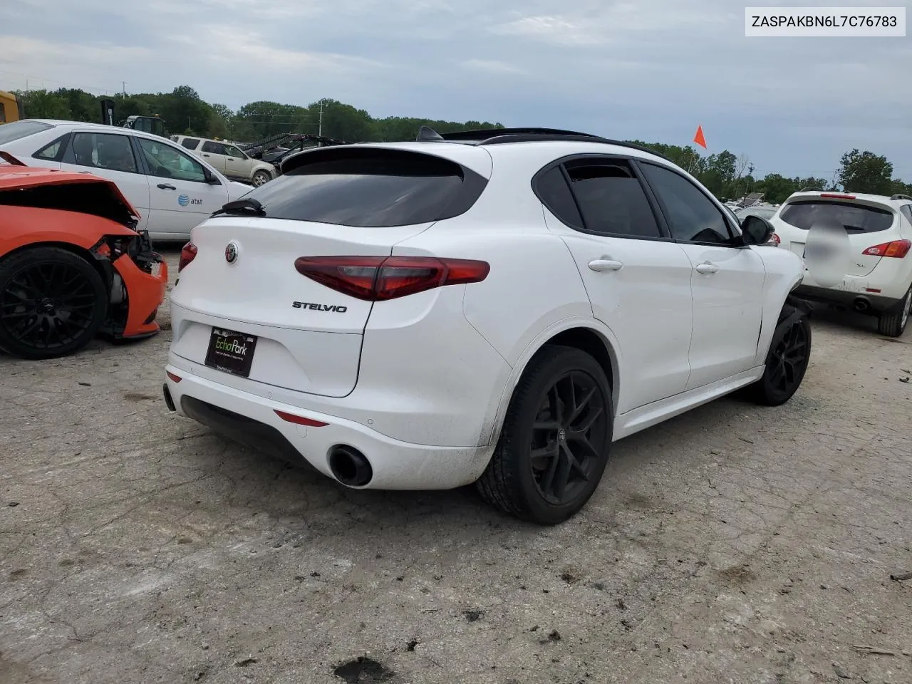 2020 Alfa Romeo Stelvio Ti VIN: ZASPAKBN6L7C76783 Lot: 61378474