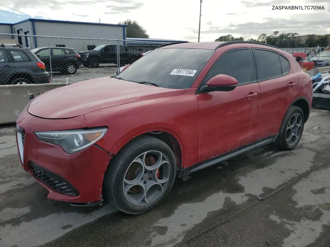 2020 Alfa Romeo Stelvio Ti VIN: ZASPAKBN1L7C70566 Lot: 78617154