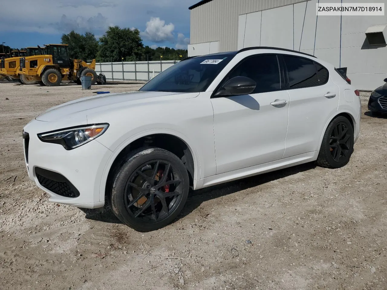 2021 Alfa Romeo Stelvio Ti VIN: ZASPAKBN7M7D18914 Lot: 69677884