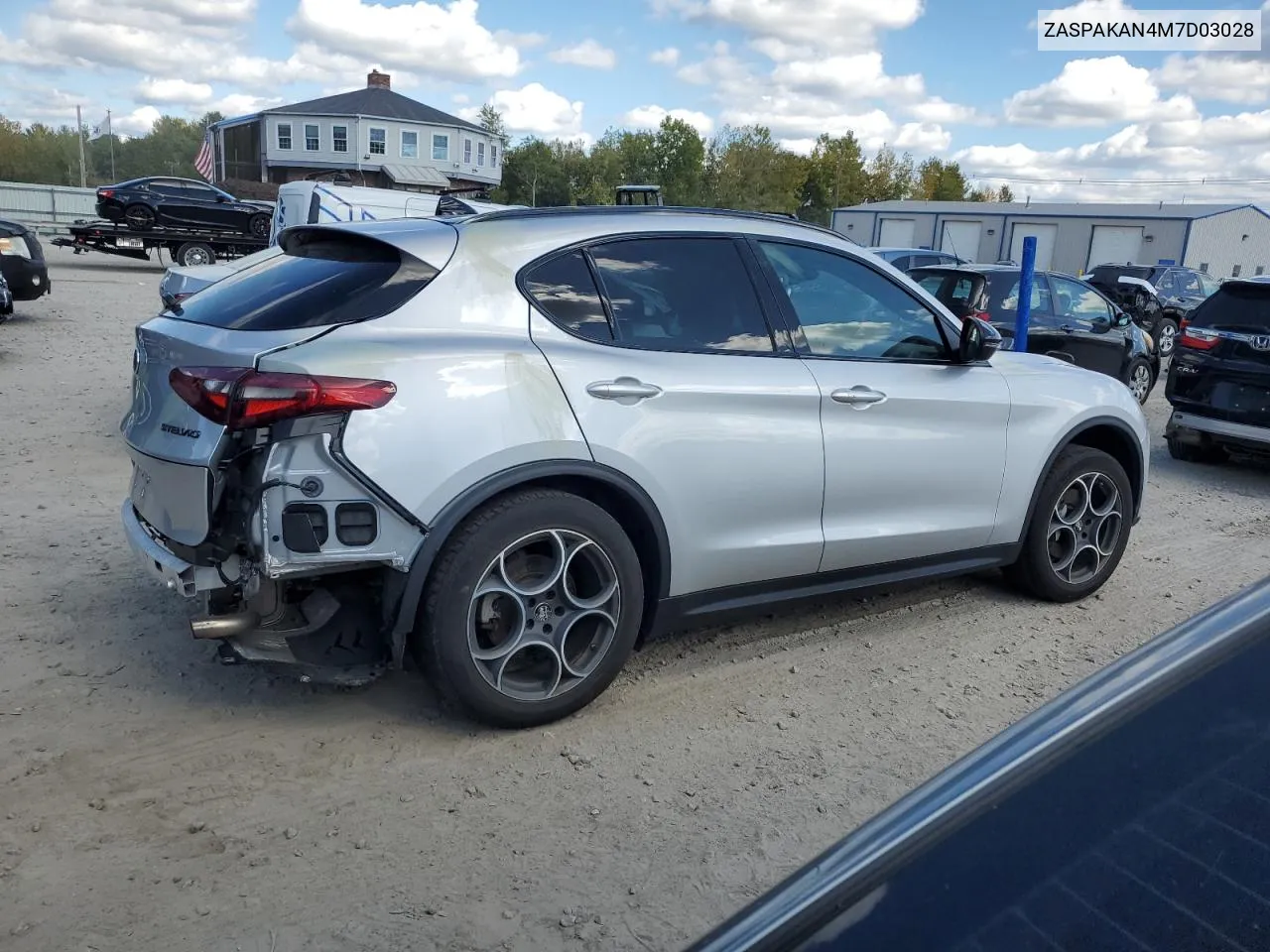 2021 Alfa Romeo Stelvio Sport VIN: ZASPAKAN4M7D03028 Lot: 73544014