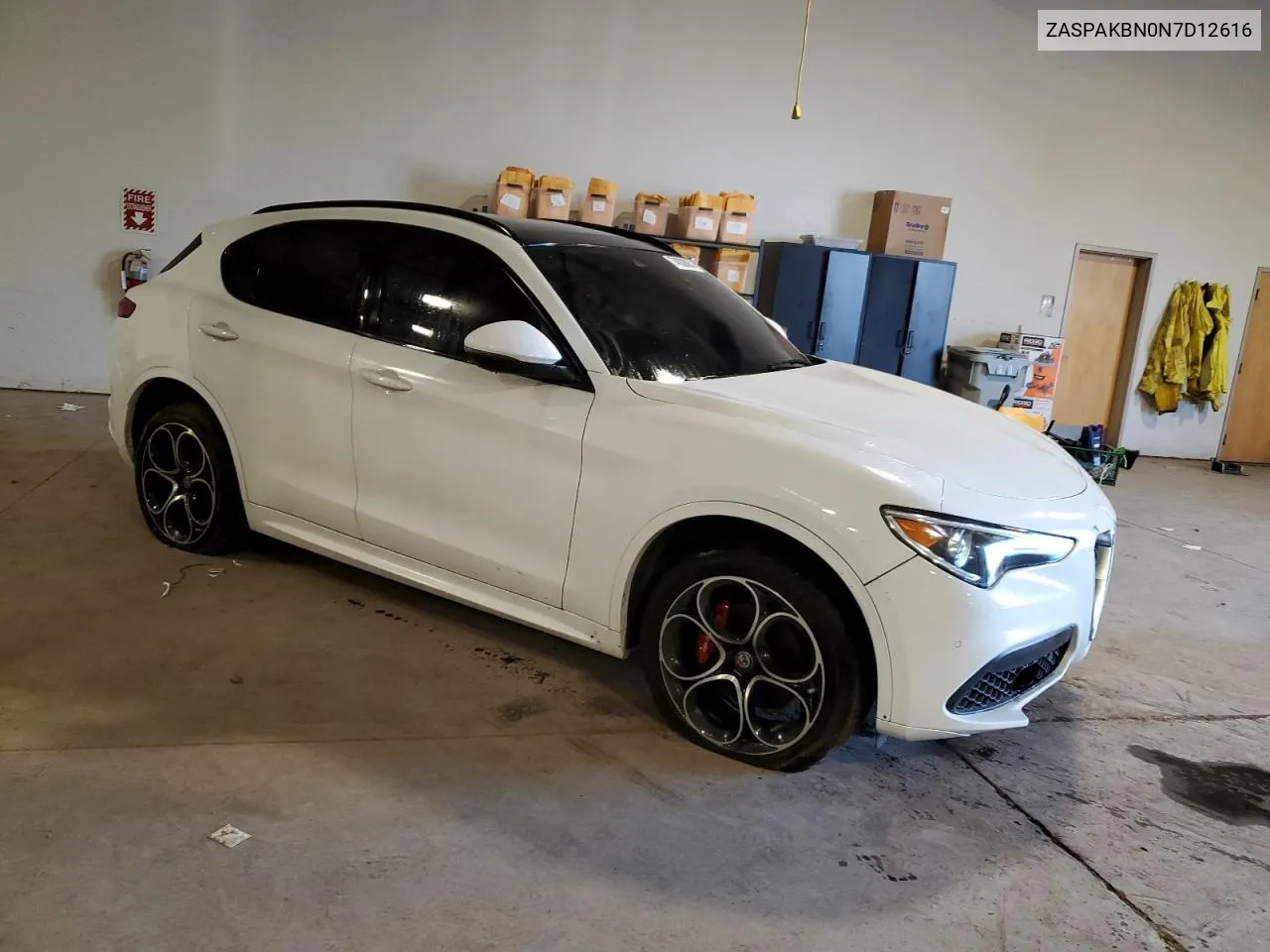 2021 Alfa Romeo Stelvio Ti VIN: ZASPAKBN0N7D12616 Lot: 74008004