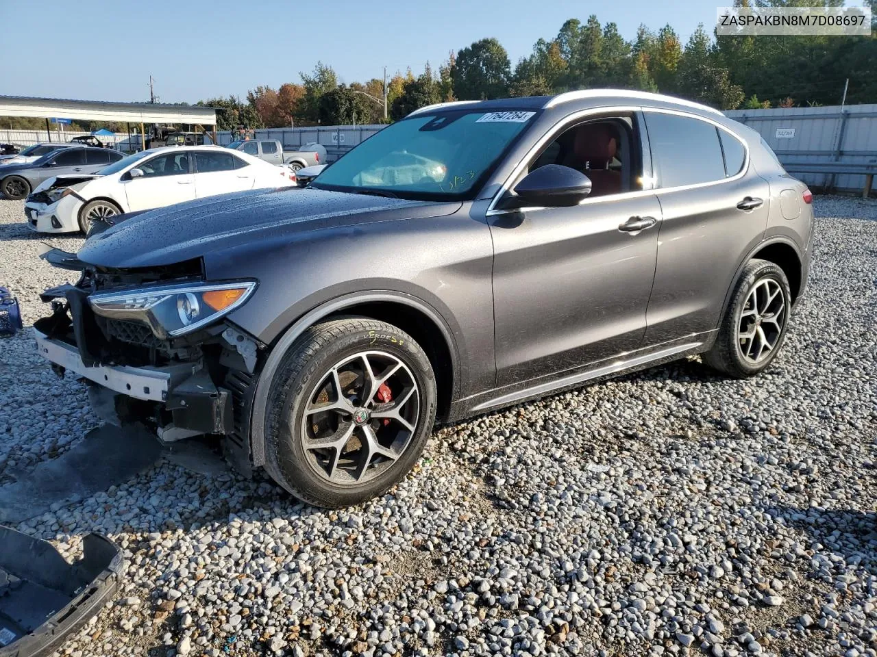 2021 Alfa Romeo Stelvio Ti VIN: ZASPAKBN8M7D08697 Lot: 77647264