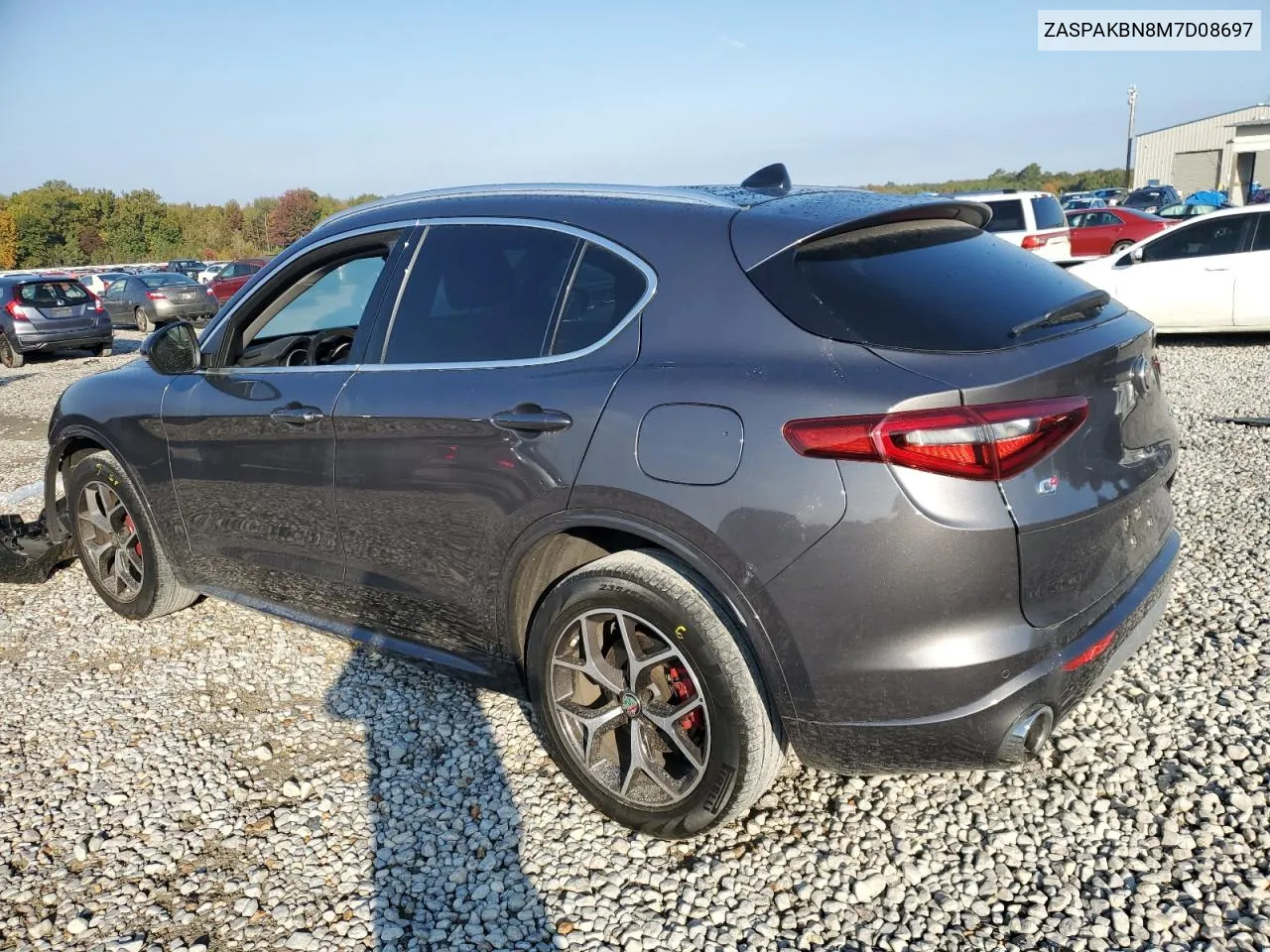 2021 Alfa Romeo Stelvio Ti VIN: ZASPAKBN8M7D08697 Lot: 77647264