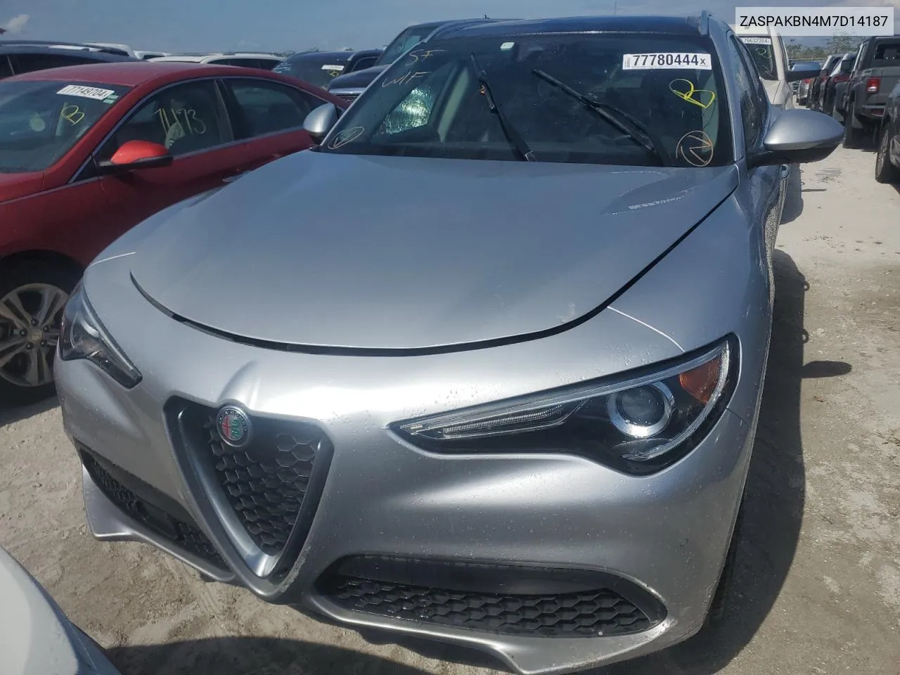 2021 Alfa Romeo Stelvio Ti VIN: ZASPAKBN4M7D14187 Lot: 77780444