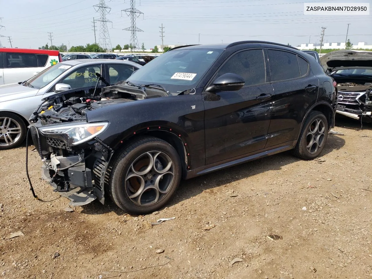 2022 Alfa Romeo Stelvio Ti VIN: ZASPAKBN4N7D28950 Lot: 57479044