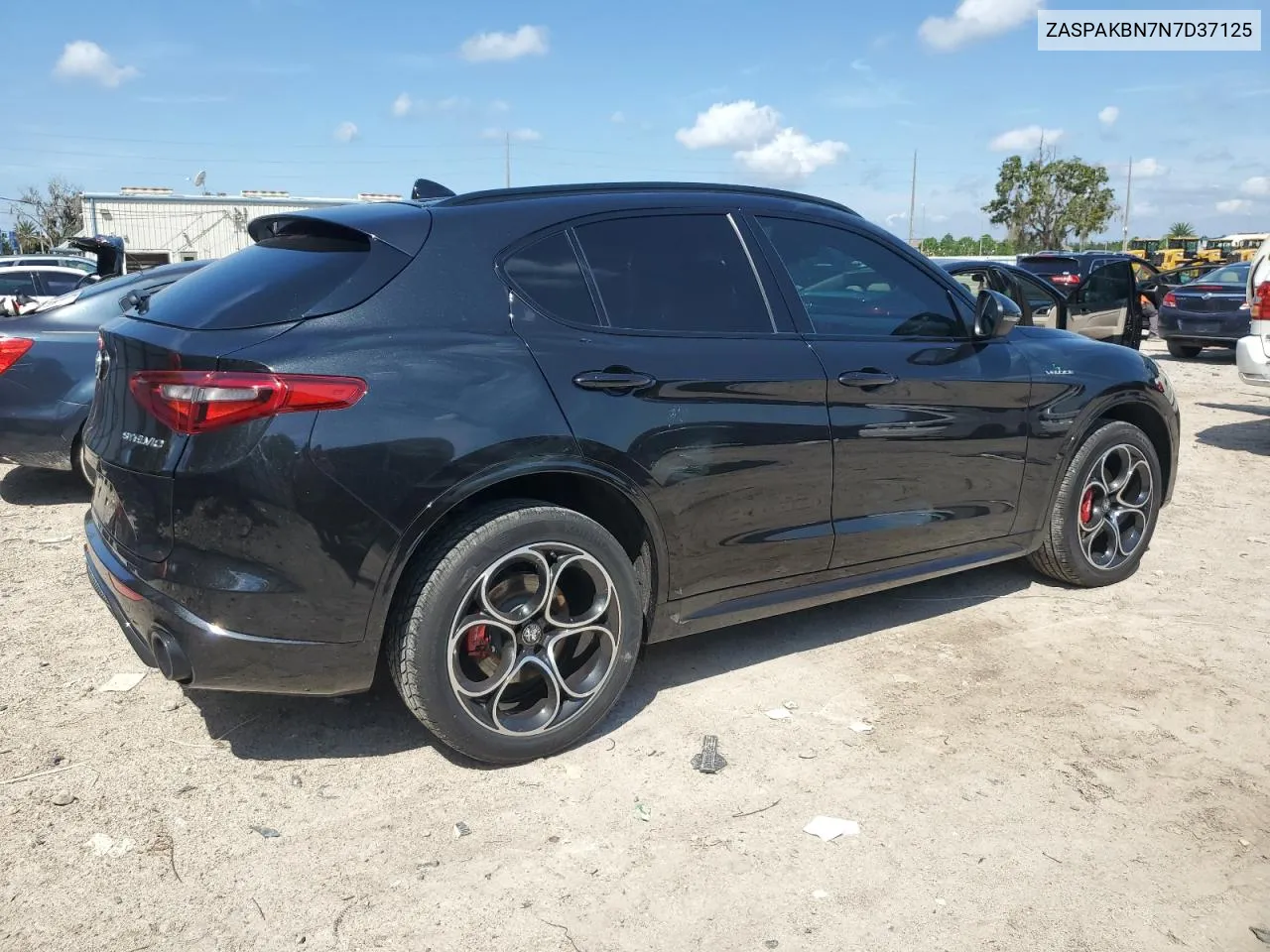 2022 Alfa Romeo Stelvio Ti VIN: ZASPAKBN7N7D37125 Lot: 71808874