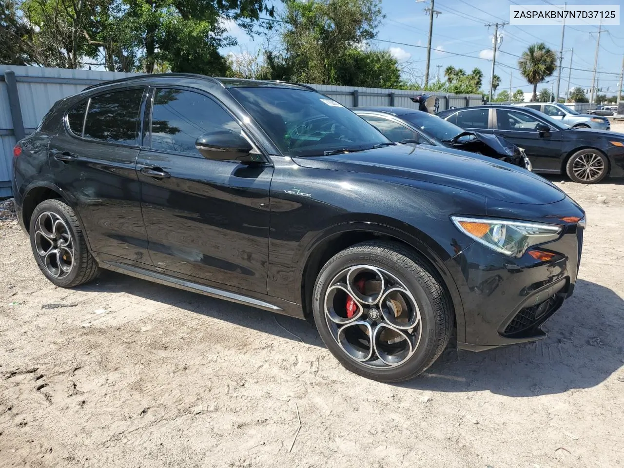 2022 Alfa Romeo Stelvio Ti VIN: ZASPAKBN7N7D37125 Lot: 71808874