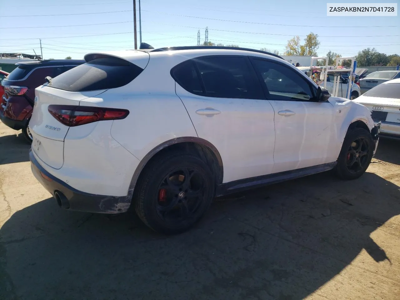 2022 Alfa Romeo Stelvio Ti VIN: ZASPAKBN2N7D41728 Lot: 74604664