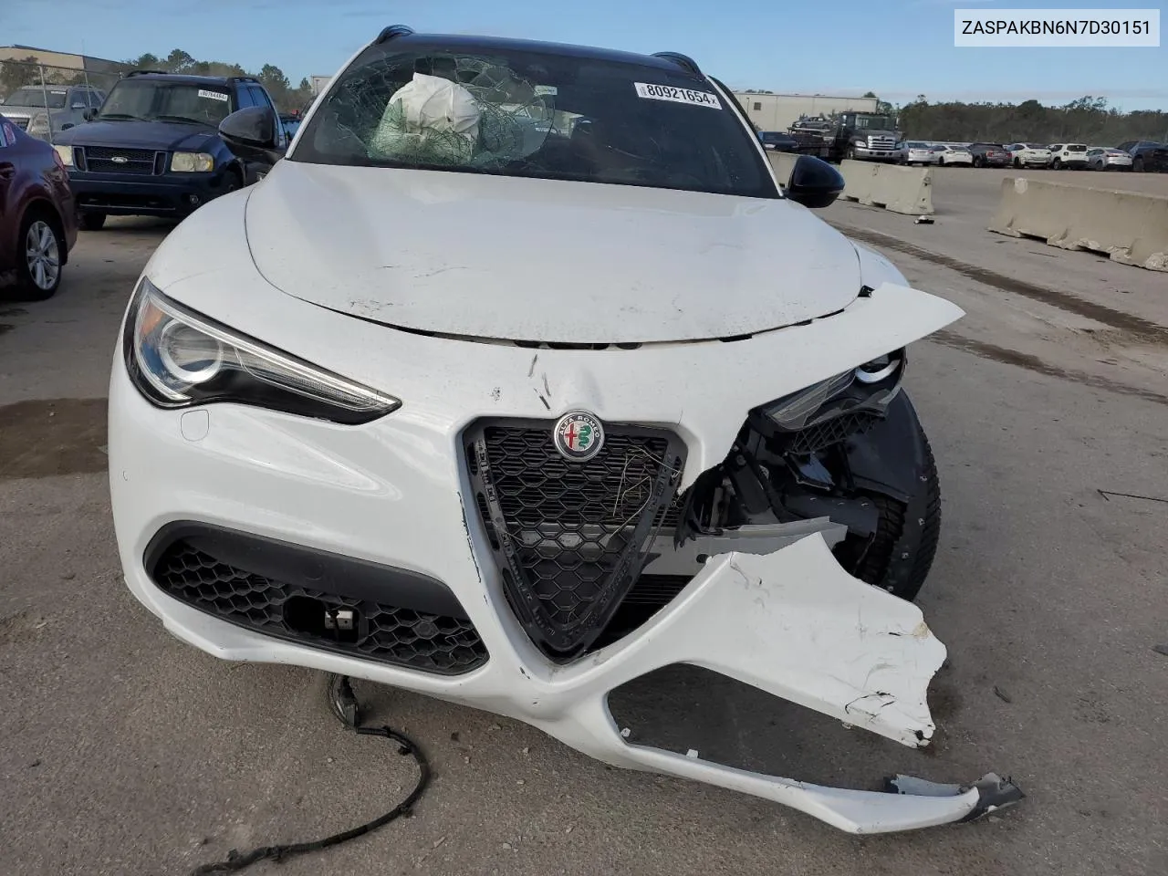 2022 Alfa Romeo Stelvio Ti VIN: ZASPAKBN6N7D30151 Lot: 80921654