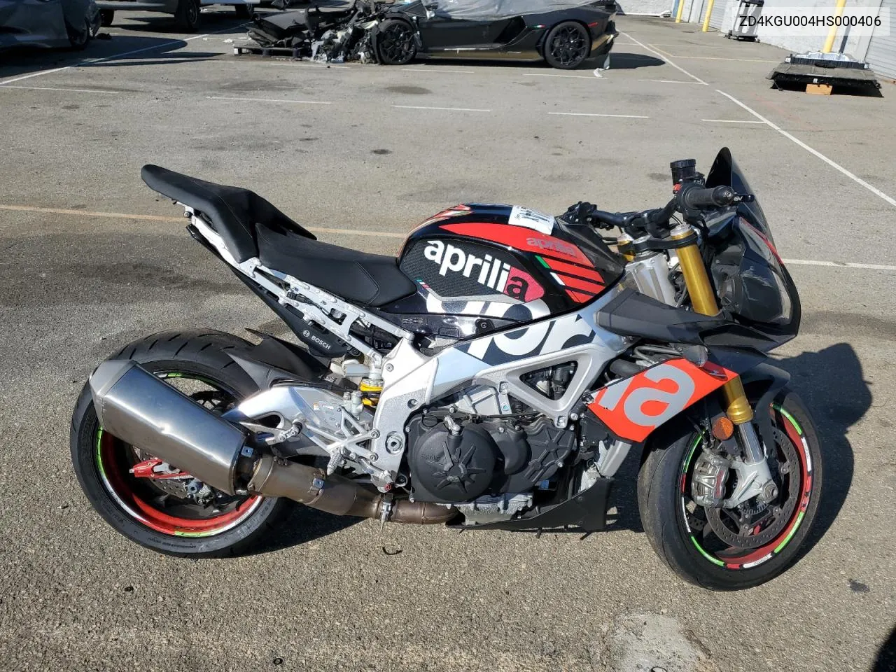 2017 Aprilia Tuono V4 1100 Rr VIN: ZD4KGU004HS000406 Lot: 77830244