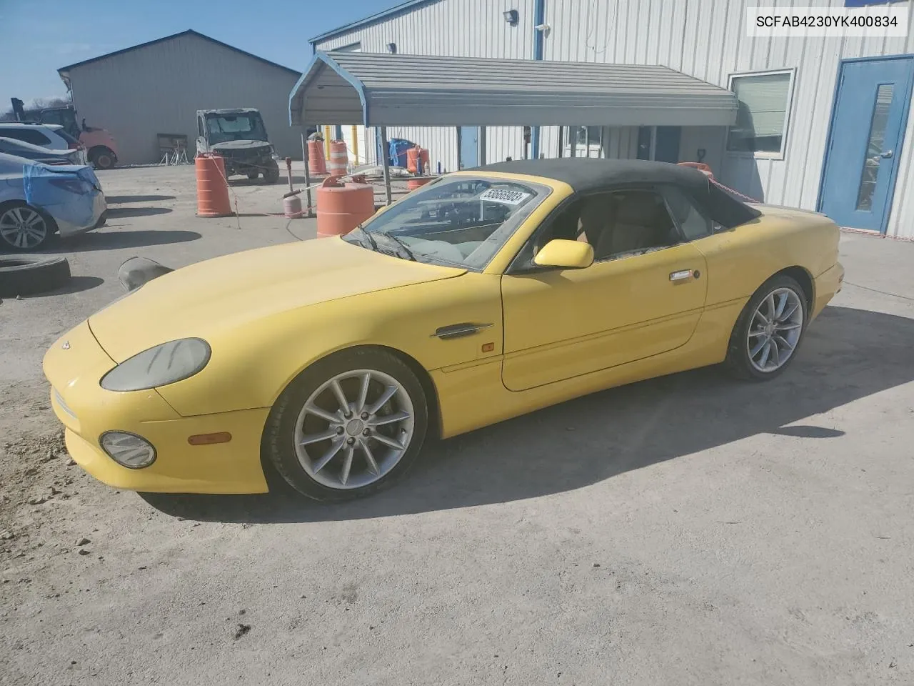 2000 Aston Martin Db7 Vantage VIN: SCFAB4230YK400834 Lot: 80211544