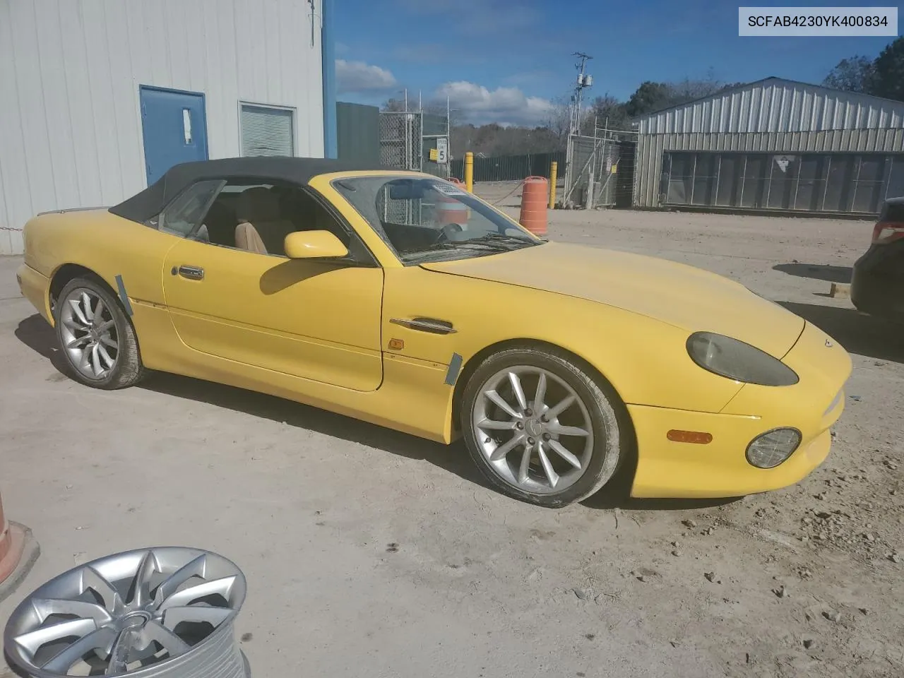 2000 Aston Martin Db7 Vantage VIN: SCFAB4230YK400834 Lot: 80211544