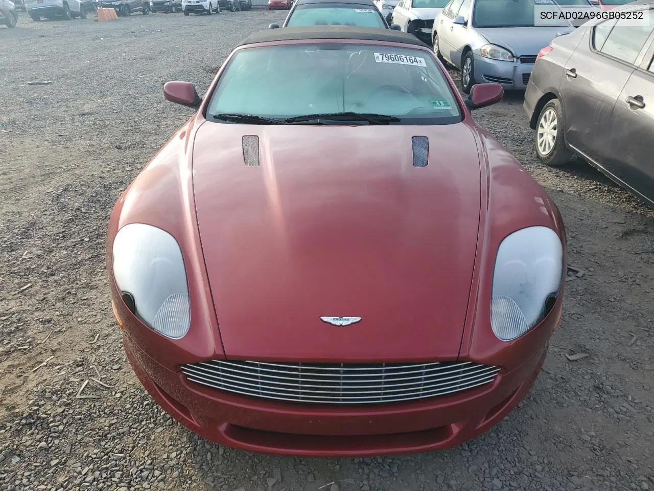 2006 Aston Martin Db9 Volante VIN: SCFAD02A96GB05252 Lot: 79606164