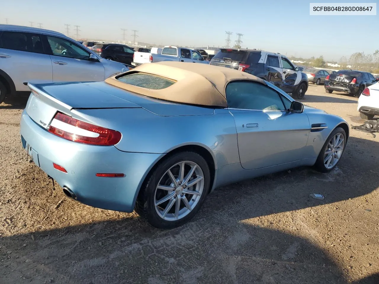 2008 Aston Martin V8 Vantage VIN: SCFBB04B28GD08647 Lot: 74620854