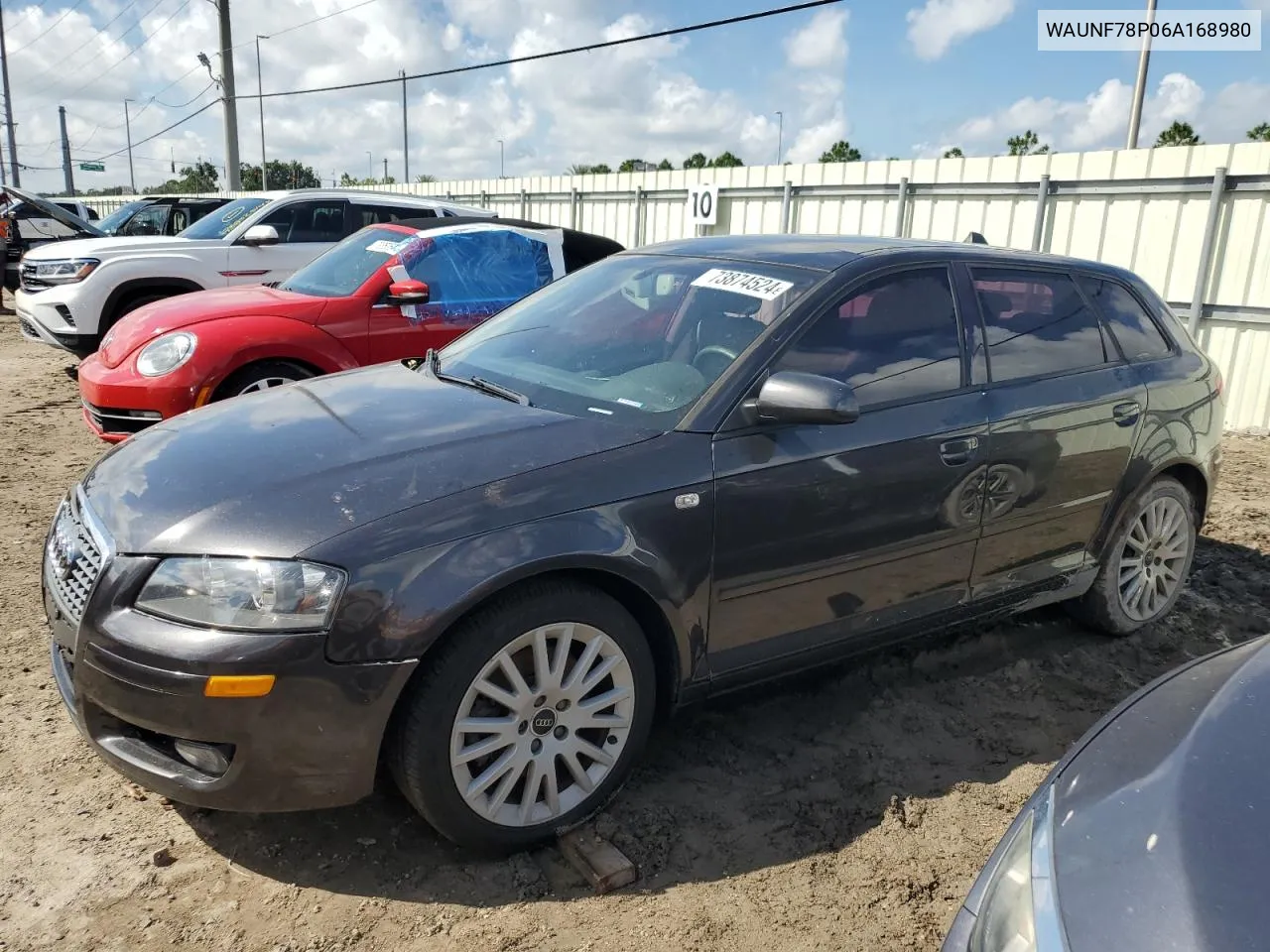 2006 Audi A3 2.0 Premium VIN: WAUNF78P06A168980 Lot: 73874524