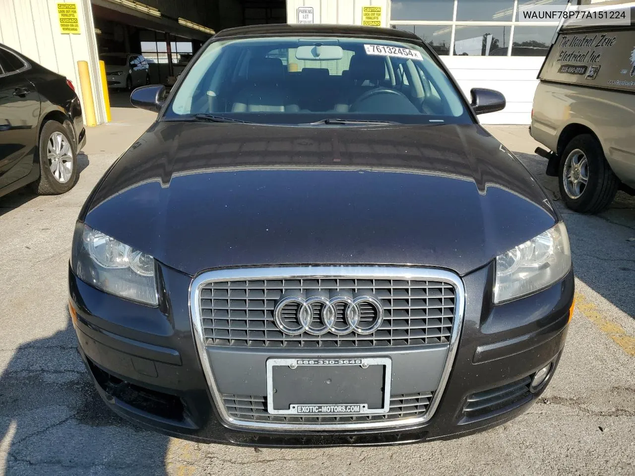 2007 Audi A3 2.0 Premium VIN: WAUNF78P77A151224 Lot: 76132454