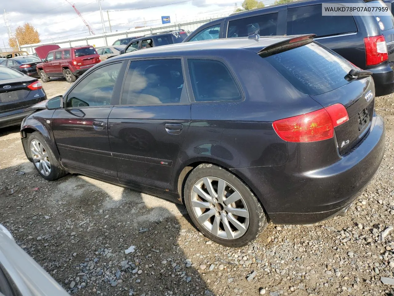 2007 Audi A3 S-Line 3.2 Quattro VIN: WAUKD78P07A077959 Lot: 77443434